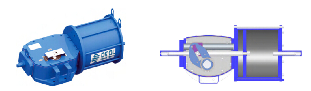 輸出力矩最大的重型氣動(dòng)執(zhí)行器，主要應(yīng)用在石油石化領(lǐng)域